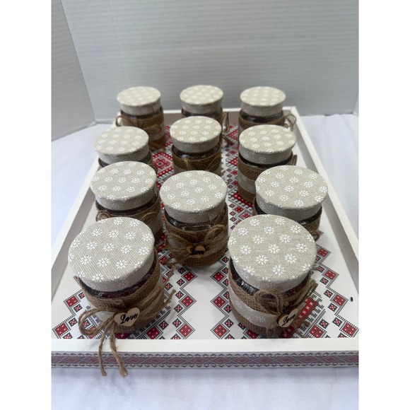 10 Mini plastic Jars Wedding Favors Party Bridal Shower Sweetheart Gifts - Picture 10 of 12